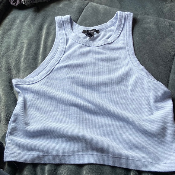 cute blue cropped tank - Picture 1 of 2